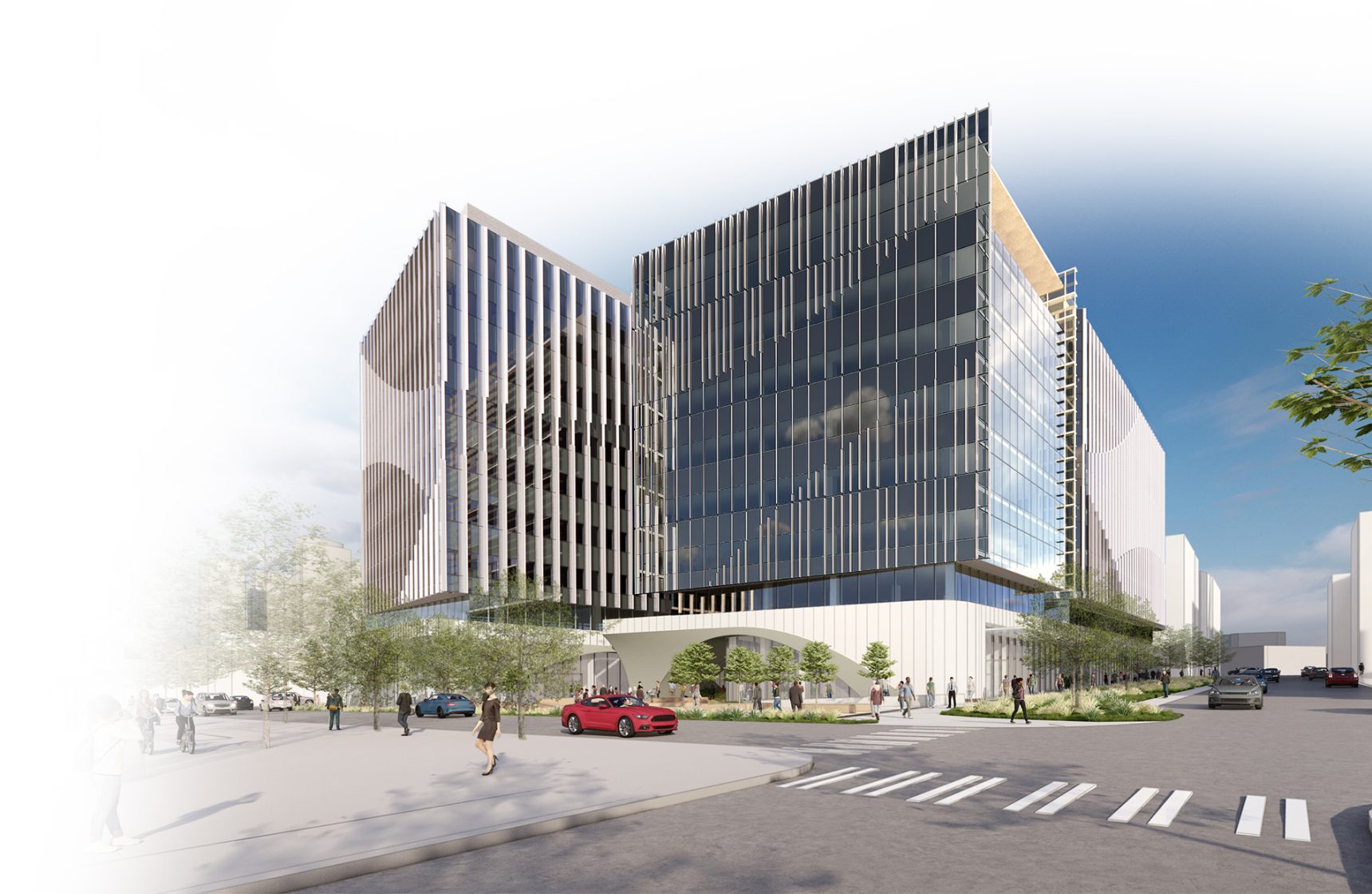 T6 Innovation Center Street View From NW Corner Rendering